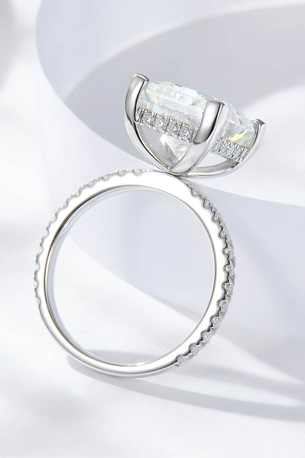 5.52 Carat Moissanite Side Stone Ring - Tredona LLC