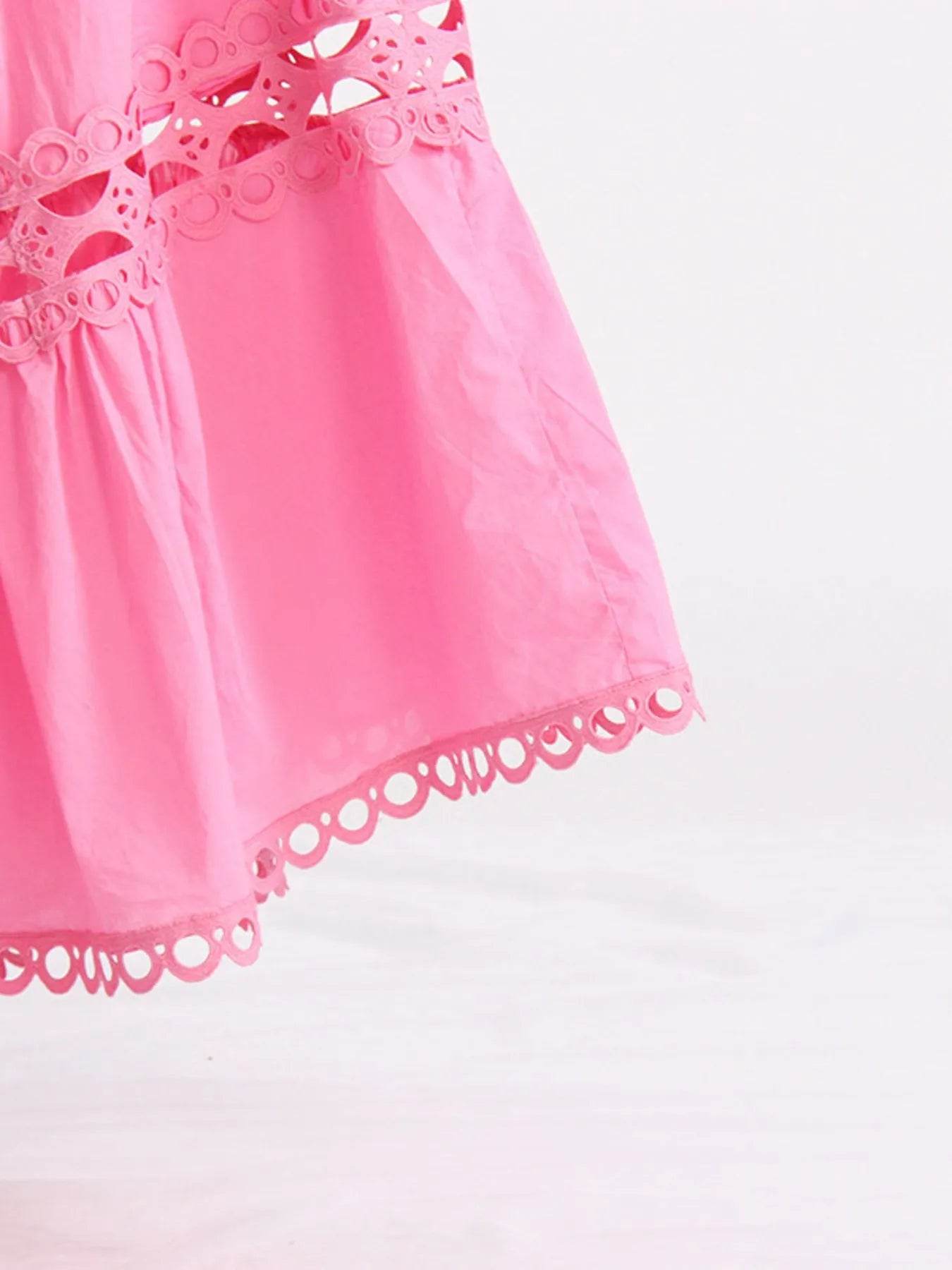 Lace Button Up Long Sleeve Top and Skirt Set - Tredona LLC