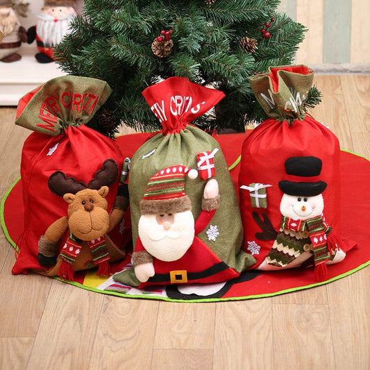 Drawstring Christmas Gift Bag - Tredona LLC