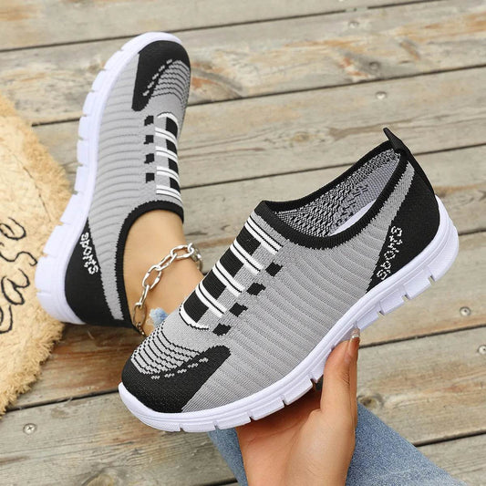 Breathable Mesh Round Toe Sneakers - Tredona LLC