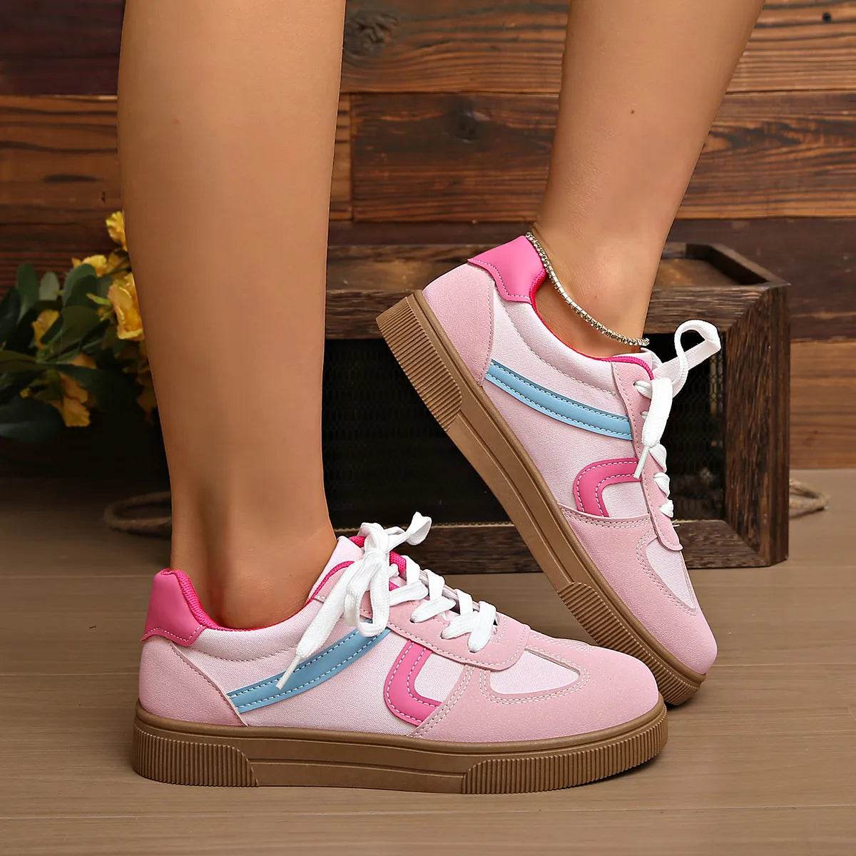 Lace Up Platform Sneakers - Tredona LLC