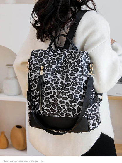Leopard Print Backpack Bag - Tredona LLC