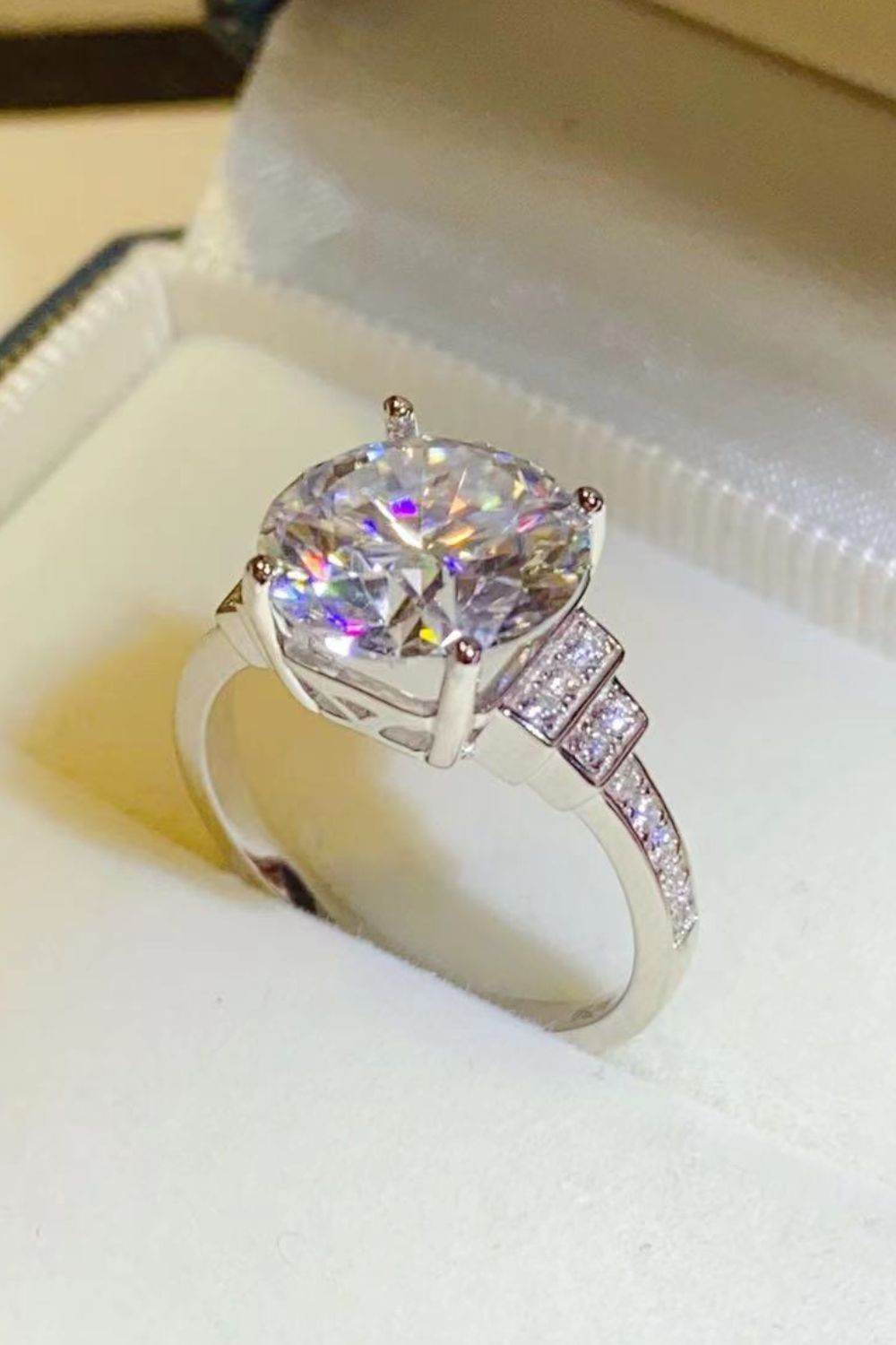 5 Carat Moissanite 925 Sterling Silver Ring - Tredona LLC