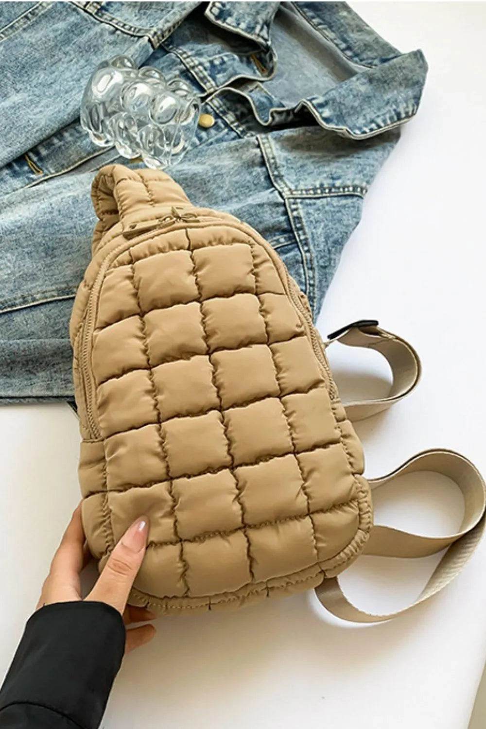 Quilted Nylon Crossbody Bag - Tredona LLC