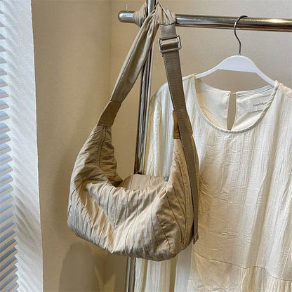 Pleated Dumpling Crossbody Bag - Tredona LLC
