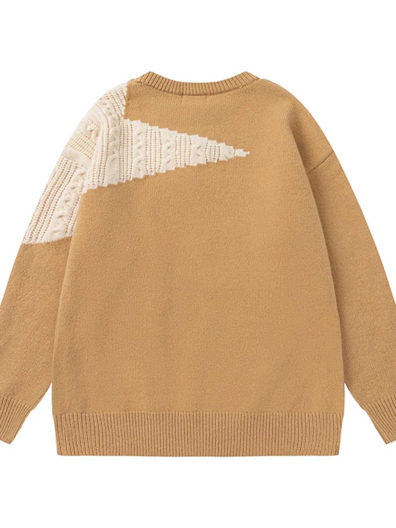Men's Oversized Star Pattern Knit Sweater - Tredona LLC