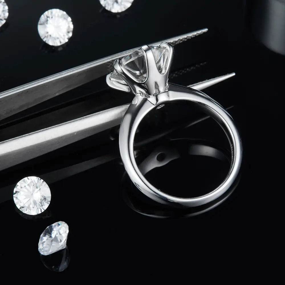 5 Carat Moissanite 925 Sterling Silver Ring - Tredona LLC