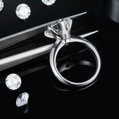 5 Carat Moissanite 925 Sterling Silver Ring - Tredona LLC