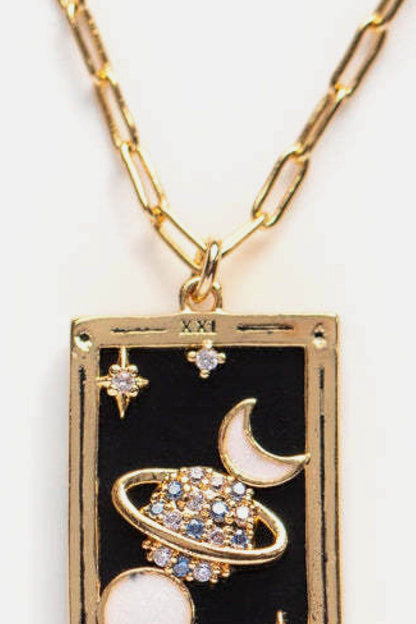 Tarot Card Pendant Stainless Steel Necklace - Tredona LLC