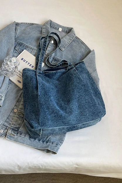 Medium Denim Tote Bag - Tredona LLC