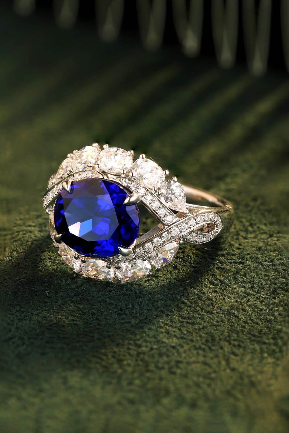 5 Carat Lab-Grown Sapphire Platinum-Plated Ring - Tredona LLC