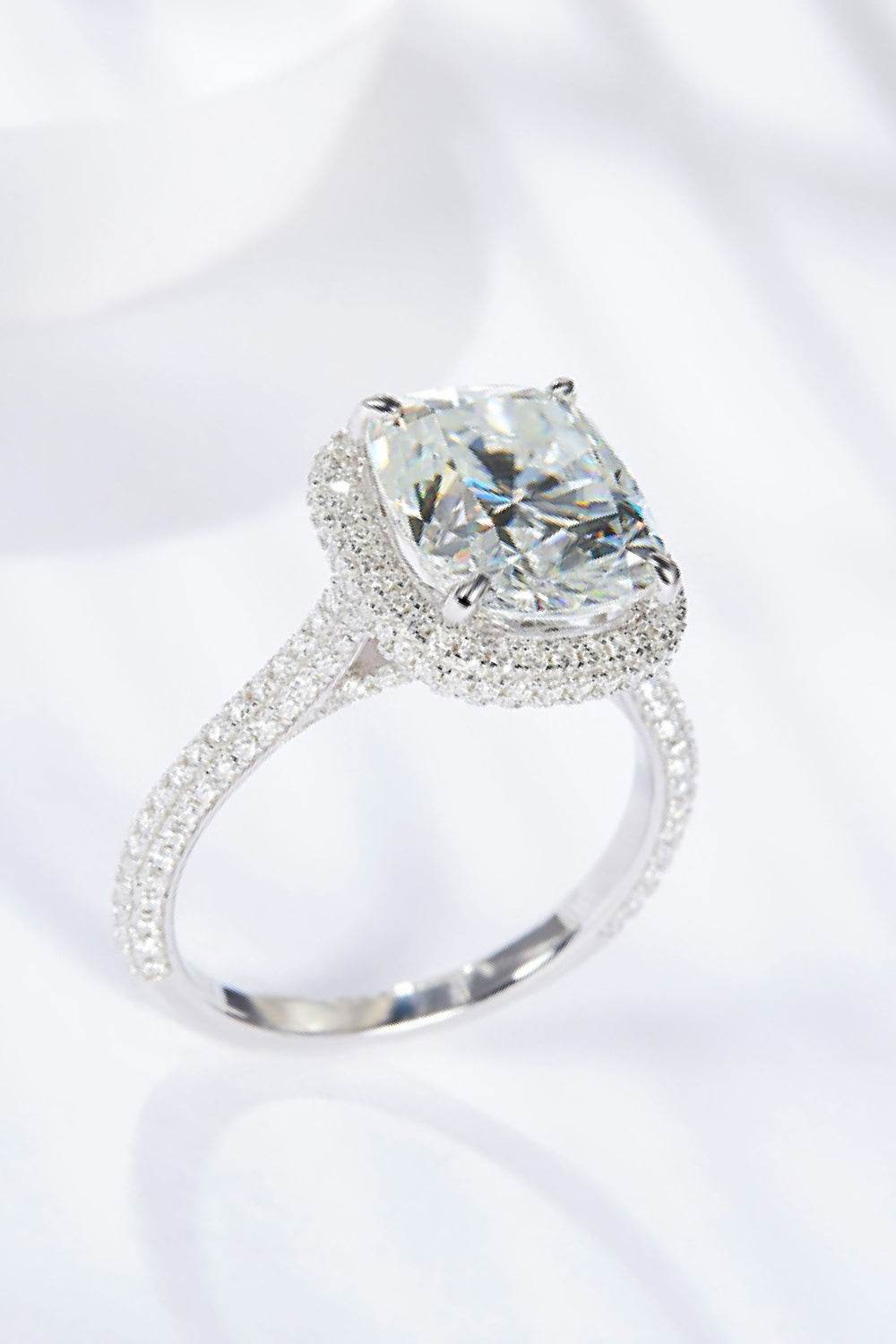 Adored 6 Carat Moissanite Halo Ring - Tredona LLC