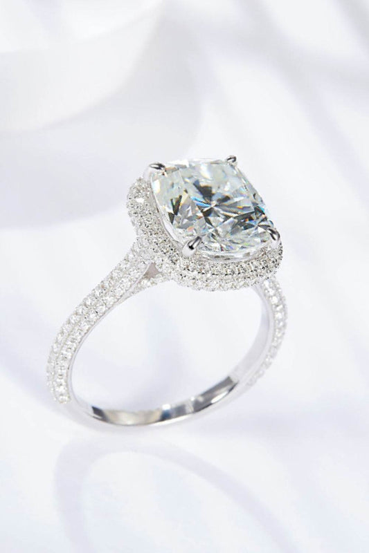 Adored 6 Carat Moissanite Halo Ring - Tredona LLC
