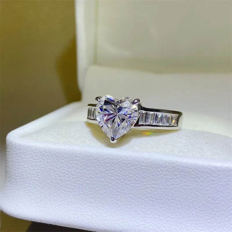 3 Carat Moissanite 925 Sterling Silver Ring - Tredona LLC