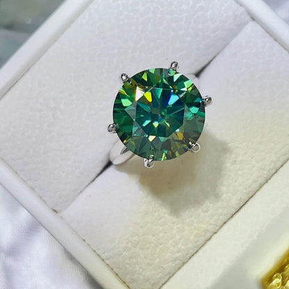 10 Carat Moissanite 925 Sterling Silver Ring - Tredona LLC