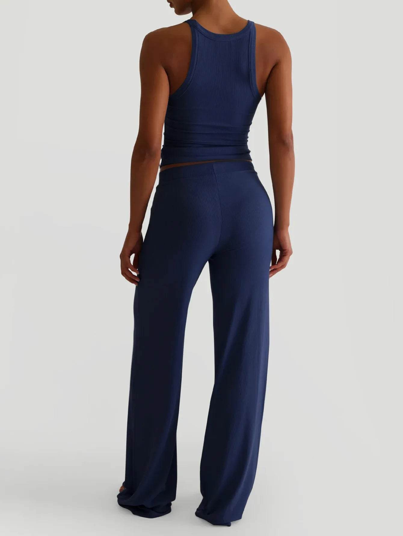 Scoop Neck Cami and Pants Set - Tredona LLC