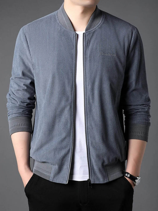 Men's Zip Up Long Sleeve Jacket - Tredona LLC