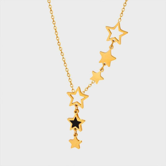 Titanium Steel Geometric Drop Necklace - Tredona LLC