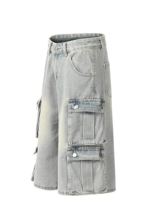 Men's Cargo Denim Shorts - Tredona LLC