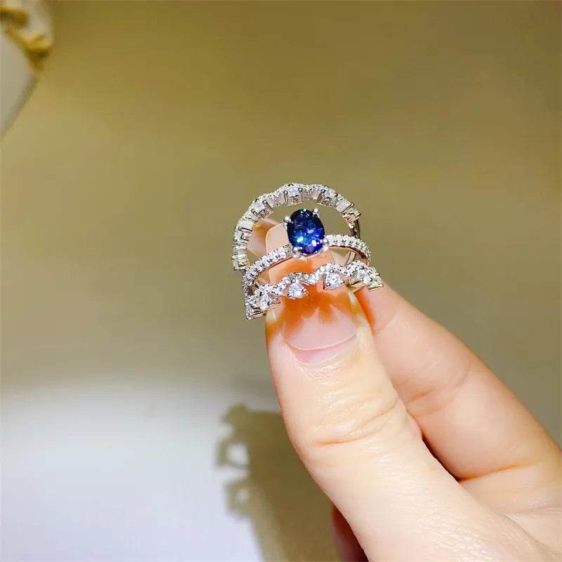 1 Carat Moissanite 925 Sterling Silver Ring - Tredona LLC