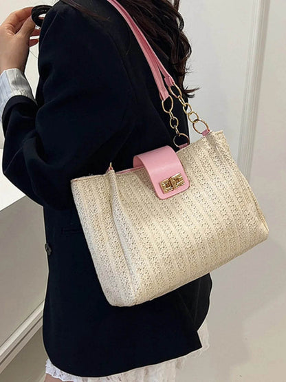 Woven Straw Shoulder Bag - Tredona LLC