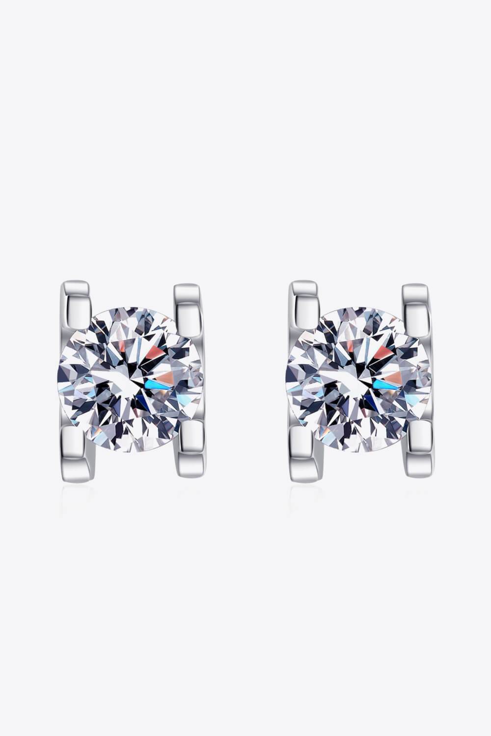 Limitless Love 1 Carat Moissanite Stud Earrings - Tredona LLC