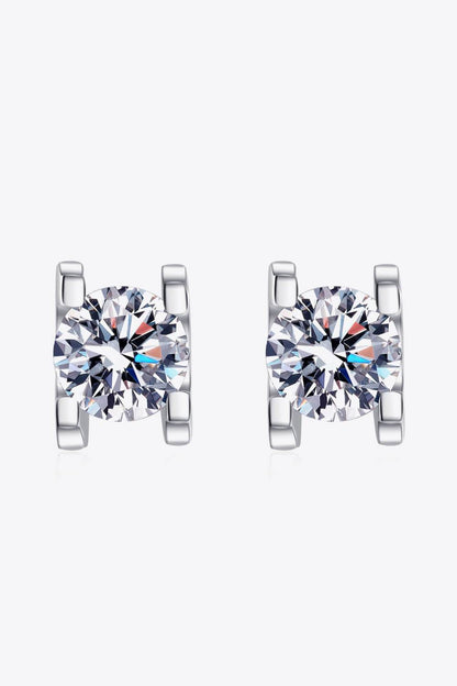 Limitless Love 1 Carat Moissanite Stud Earrings - Tredona LLC