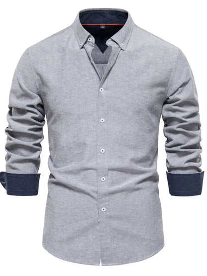 Men's Button Down Collared Neck Shirt - Tredona LLC