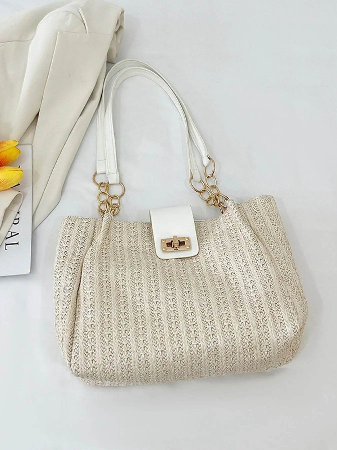 Woven Straw Shoulder Bag - Tredona LLC