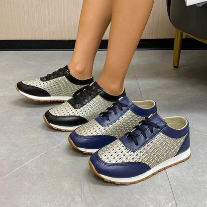 Breathable Lace Up Sneakers - Tredona LLC