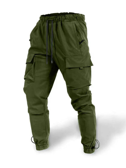 Men's Plus Size Drawstring Pants with Cargo Pockets - Tredona LLC