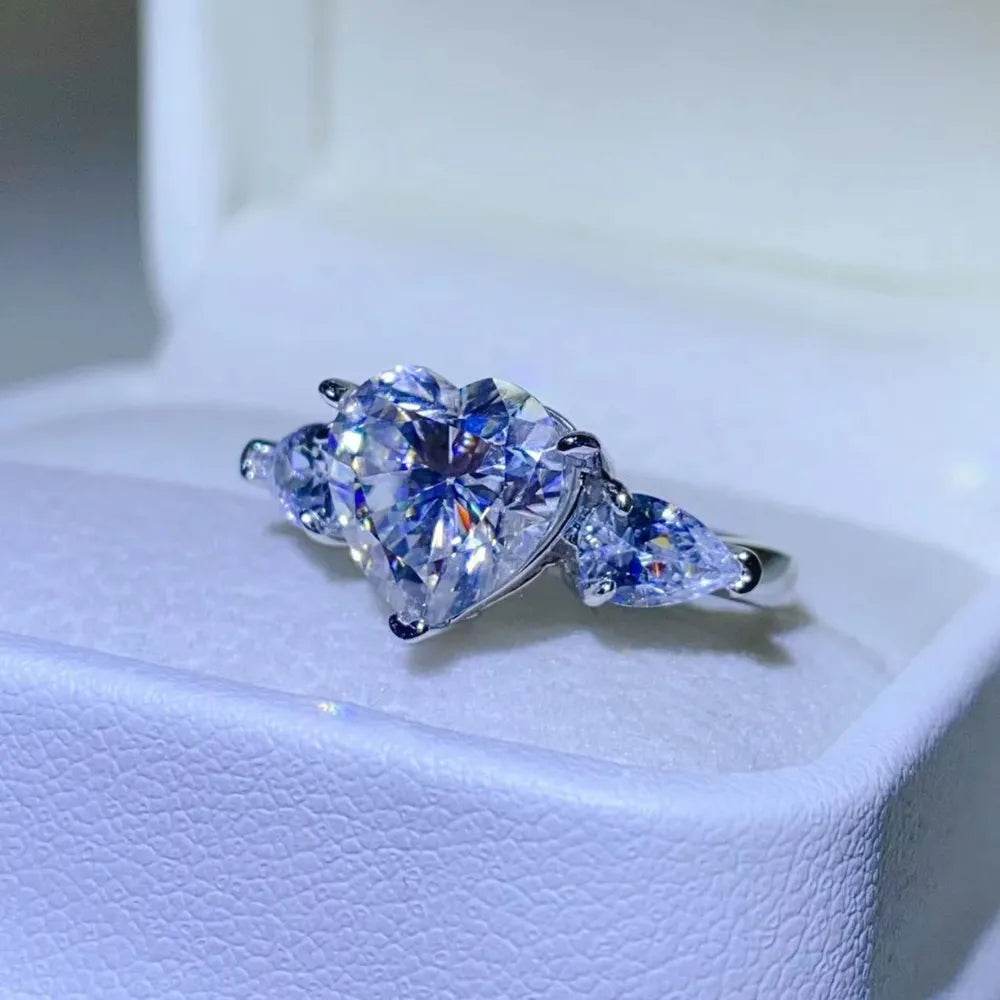 3 Carat Moissanite 925 Sterling Silver Ring - Tredona LLC