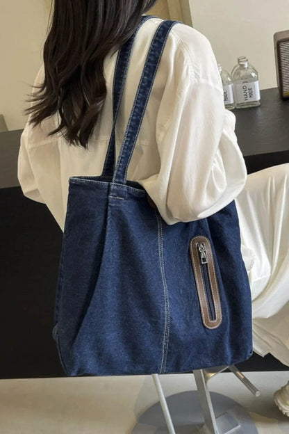 Medium Denim Tote Bag - Tredona LLC