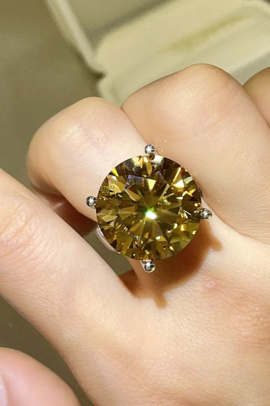 20 Carat Moissanite 925 Sterling Silver Ring - Tredona LLC