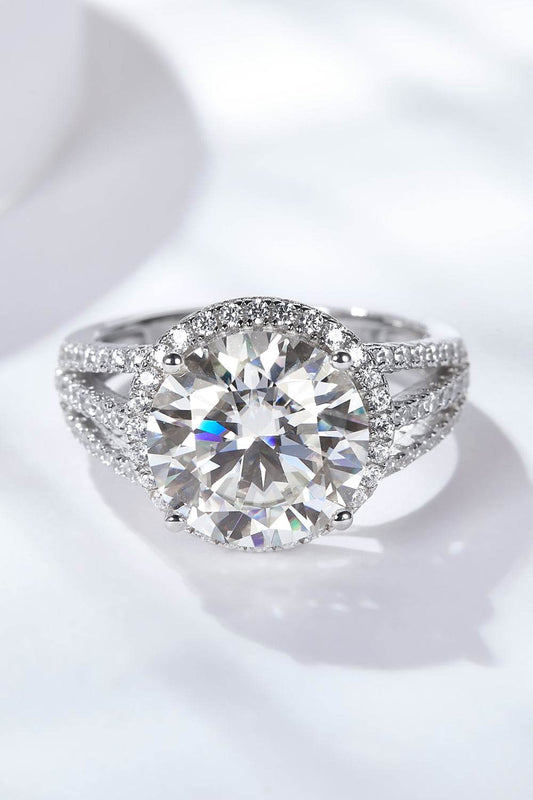 5 Carat Moissanite Split Shank Ring - Tredona LLC