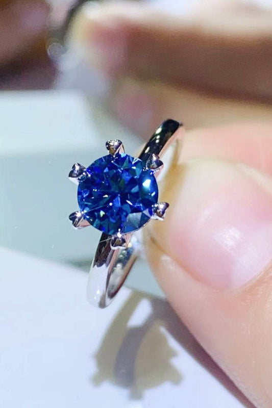 1 Carat Moissanite 6-Prong Solitaire Ring - Tredona LLC