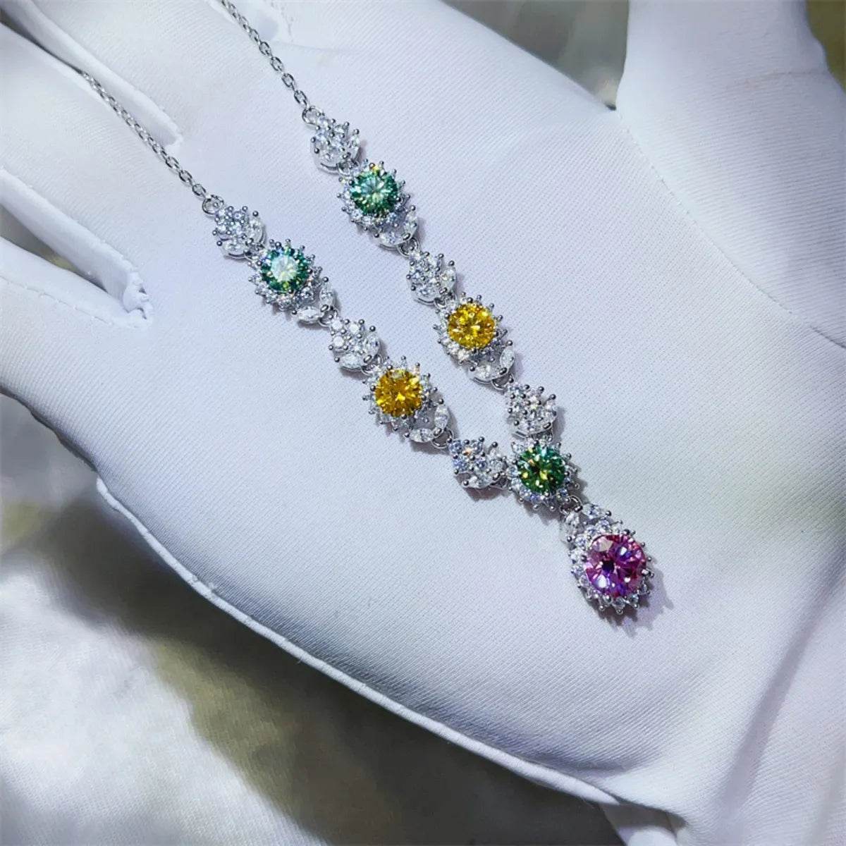 3.5 Carat Moissanite 925 Sterling Silver Necklace - Tredona LLC