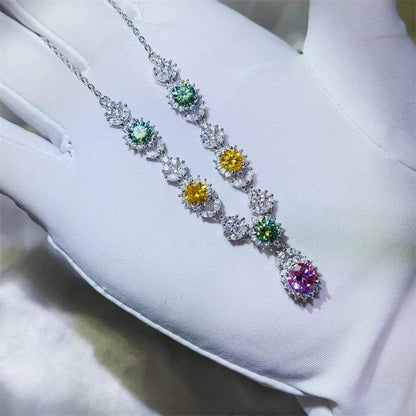 3.5 Carat Moissanite 925 Sterling Silver Necklace - Tredona LLC