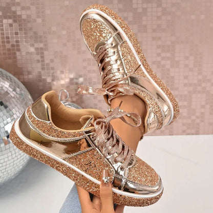 Round Toe Lace Up Sneakers - Tredona LLC