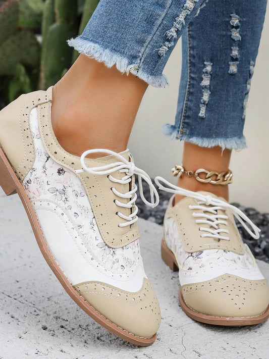 Lace-Up Detail Round Toe Sneakers - Tredona LLC