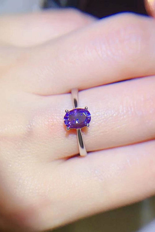 1 Carat Moissanite 4-Prong Solitaire Ring - Tredona LLC