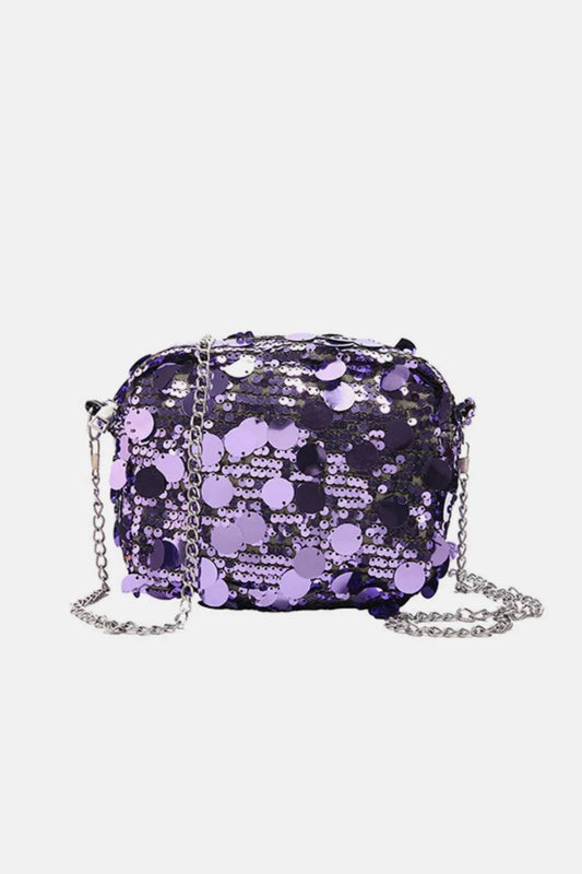 Sequin Chain Shoulder Bag - Tredona LLC