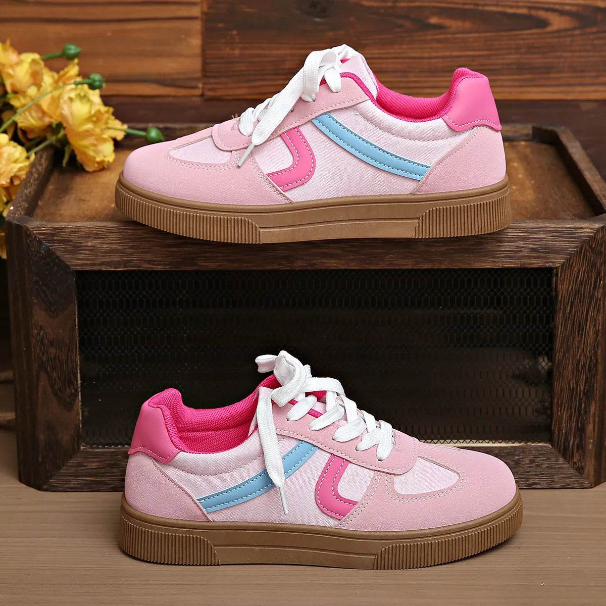 Lace Up Platform Sneakers - Tredona LLC