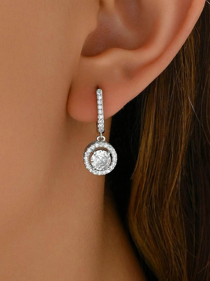Stainless Steel Zircon Drop Earrings - Tredona LLC