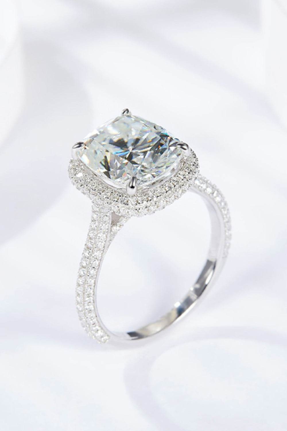 Adored 6 Carat Moissanite Halo Ring - Tredona LLC