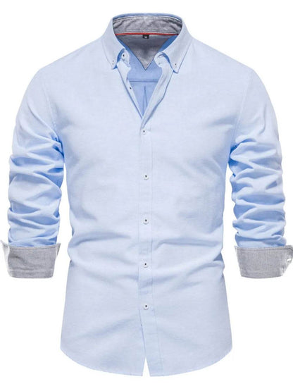 Men's Button Down Collared Neck Shirt - Tredona LLC